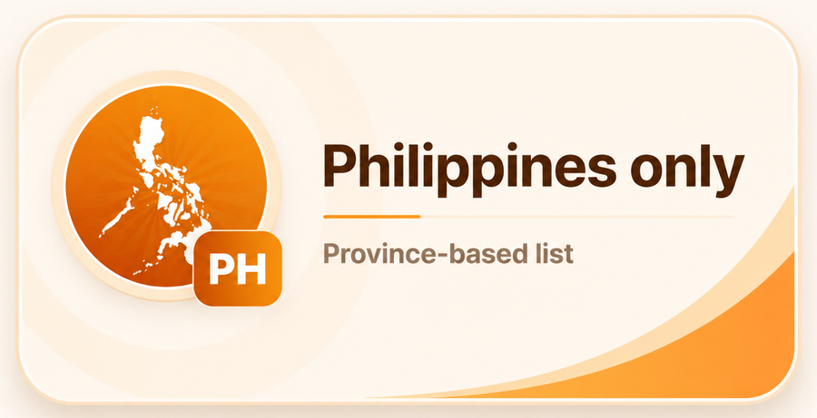 Philippines only - Province-based list